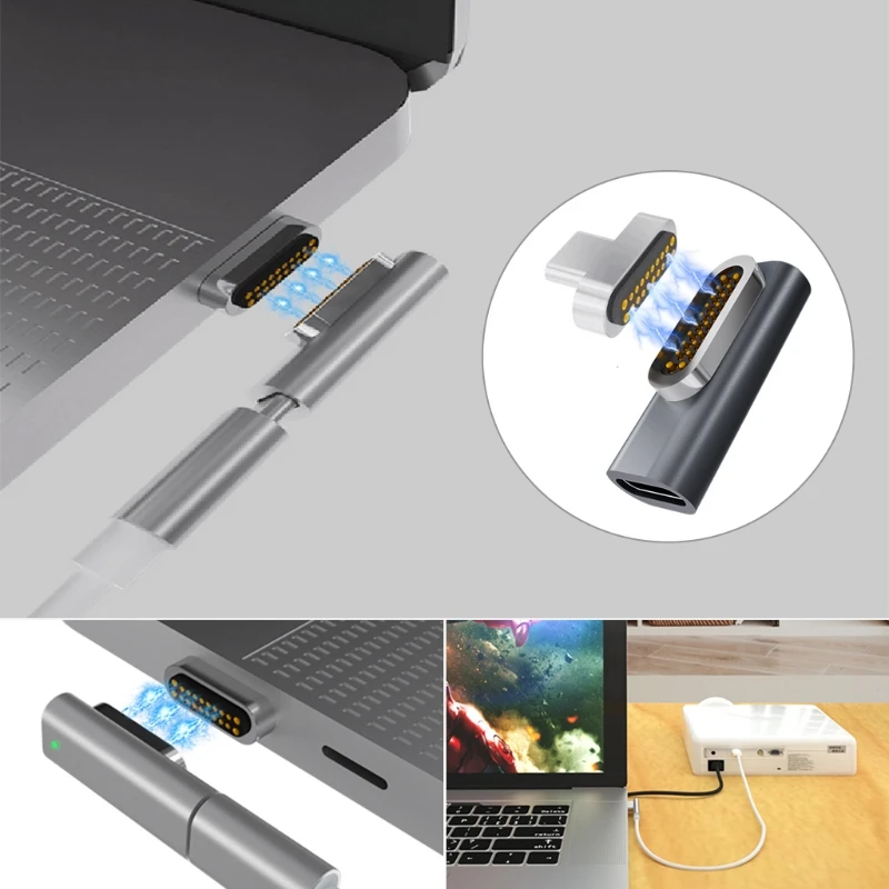 Магнитный адаптер для быстрой зарядки типа C 20 контактный MacBook Pro планшета Samsung Xiaomi