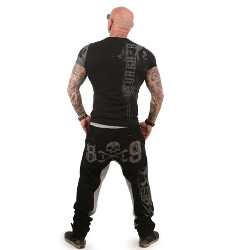 Большие размеры свободные мужские хлопковые спортивные штаны на осень и зиму