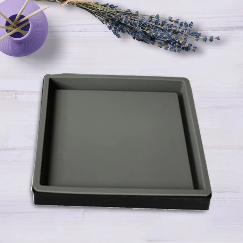 

Tray Epoxy Resin Mold Serving Plate Board Silicone Mould DIY Crafts Home Decorations Casting Tools KX4C