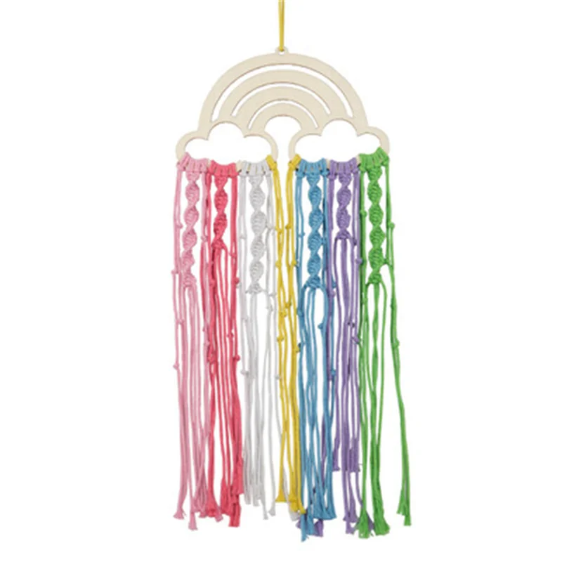 Домашний декор из хлопка ручной работы в стиле ретро с радужными кисточками | Дом