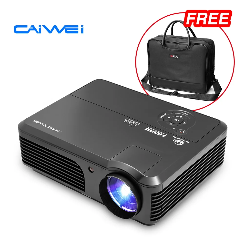 

4600 Lumen 1080P Projector, LED LCD Multimedia Video Projector with 50,000 Hours Life,Home Theater Projector with 200" Display