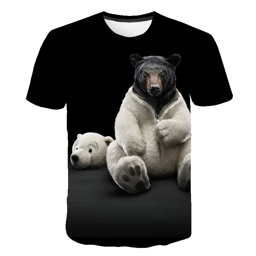 

New 3D Animal Cat /Tiger Print Cool Funny T-Shirt Summer Tops T Shirt Men O Neck Short Sleeve Fashion male S-6xl 2021