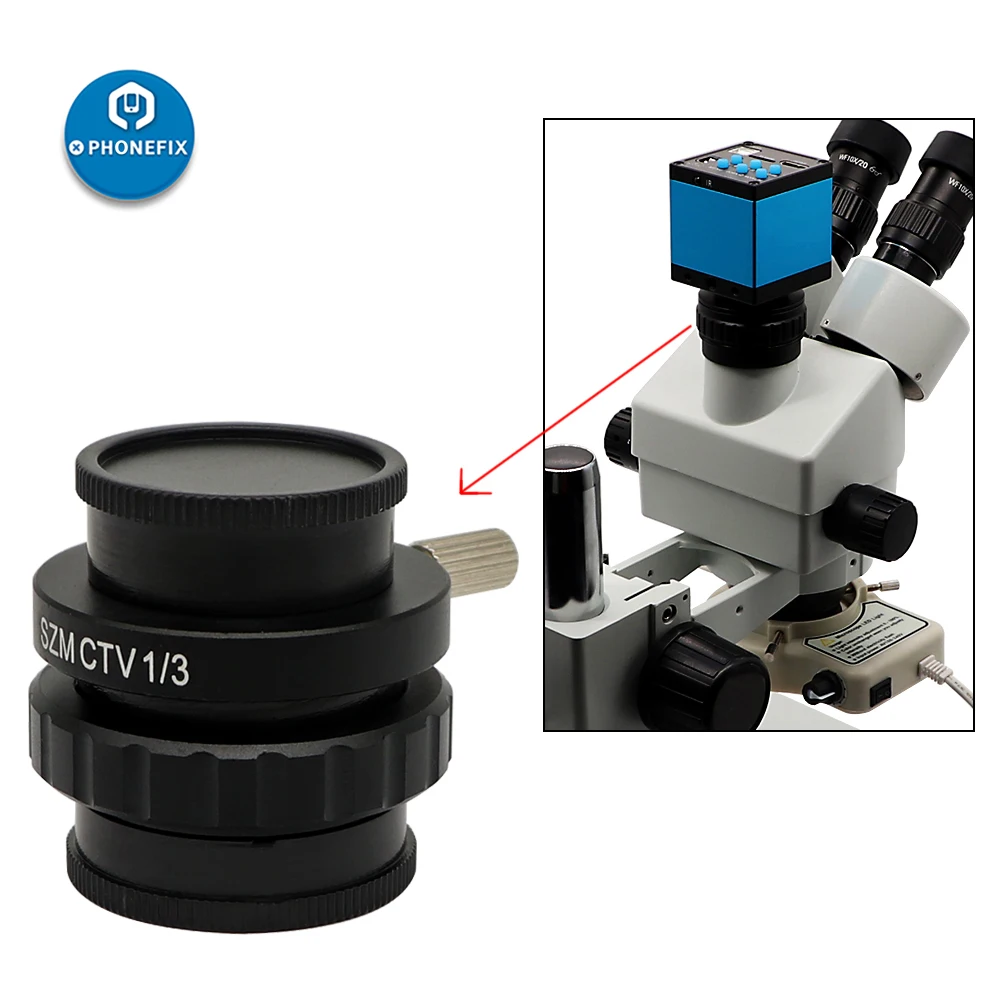 0.3X 0.5X 0.35x adaptador c-mount объектив TV1/2 1/3 CTV адаптер для тринокулярных фокусных линз
