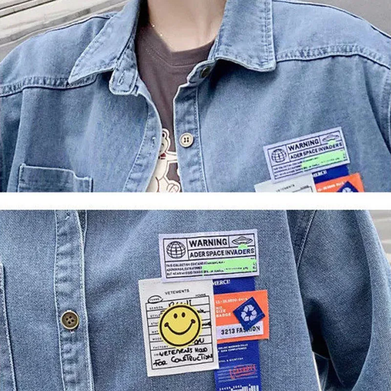 

2021 Spring New Korean Loose Denim Women Shirts Big Size Office Lady Casual Slim Tops Long Sleeve Button Fashion Female Blouses