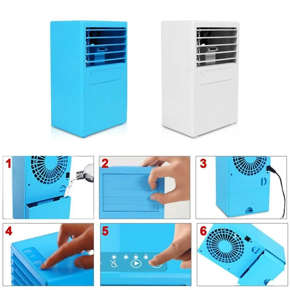 Мини Кондиционер Вентилятор низкий уровень шума 3 скорости ветра охладитель