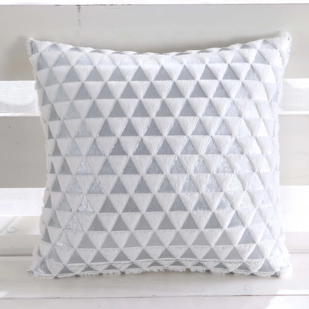 Бронзирующий геометрический 43x43 см чехол для подушки мягкий уютный короткий