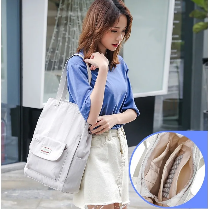 Водонепроницаемая модная женская сумка через плечо для ноутбука из ткани