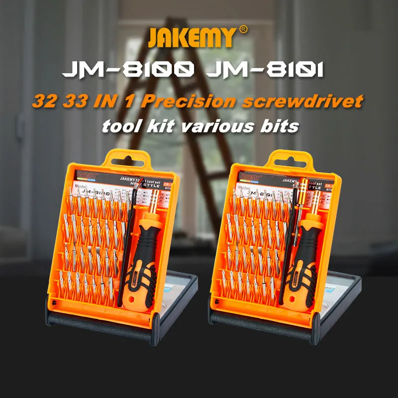

JAKEMY JM-8100 32 IN 1 High Quality Precision Screwdriver Tool Kit with Adjustable Ratchet Handle and Tweezers for Electronics
