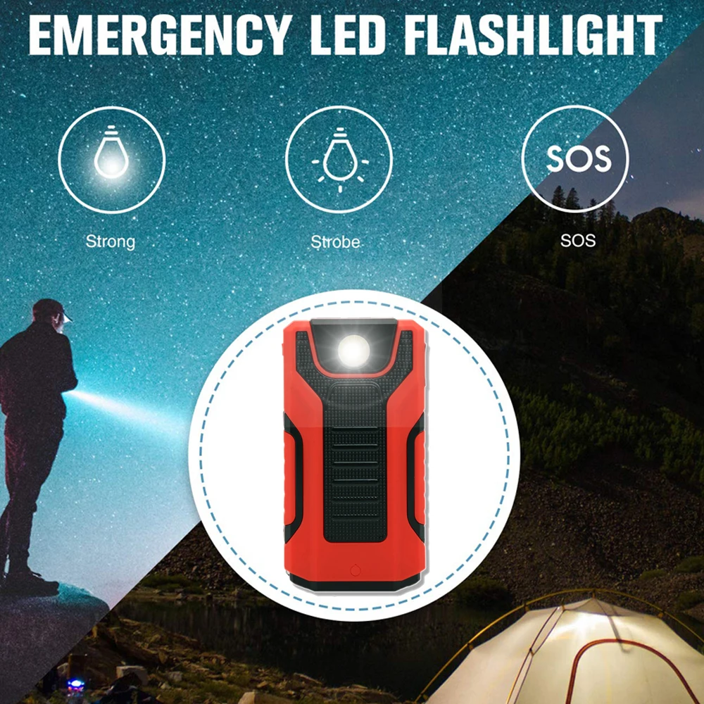 GKFLY многофункциональное 1200A пусковое устройство 16000mAh 12V автомобильное Power Bank