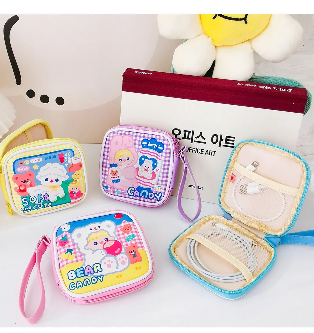 Bentoy Milkjoy Girls Earphone Case Cartoon Storage Bag Protective Headphone Earbud USB Cable Organizer Portable High Quality | Багаж и
