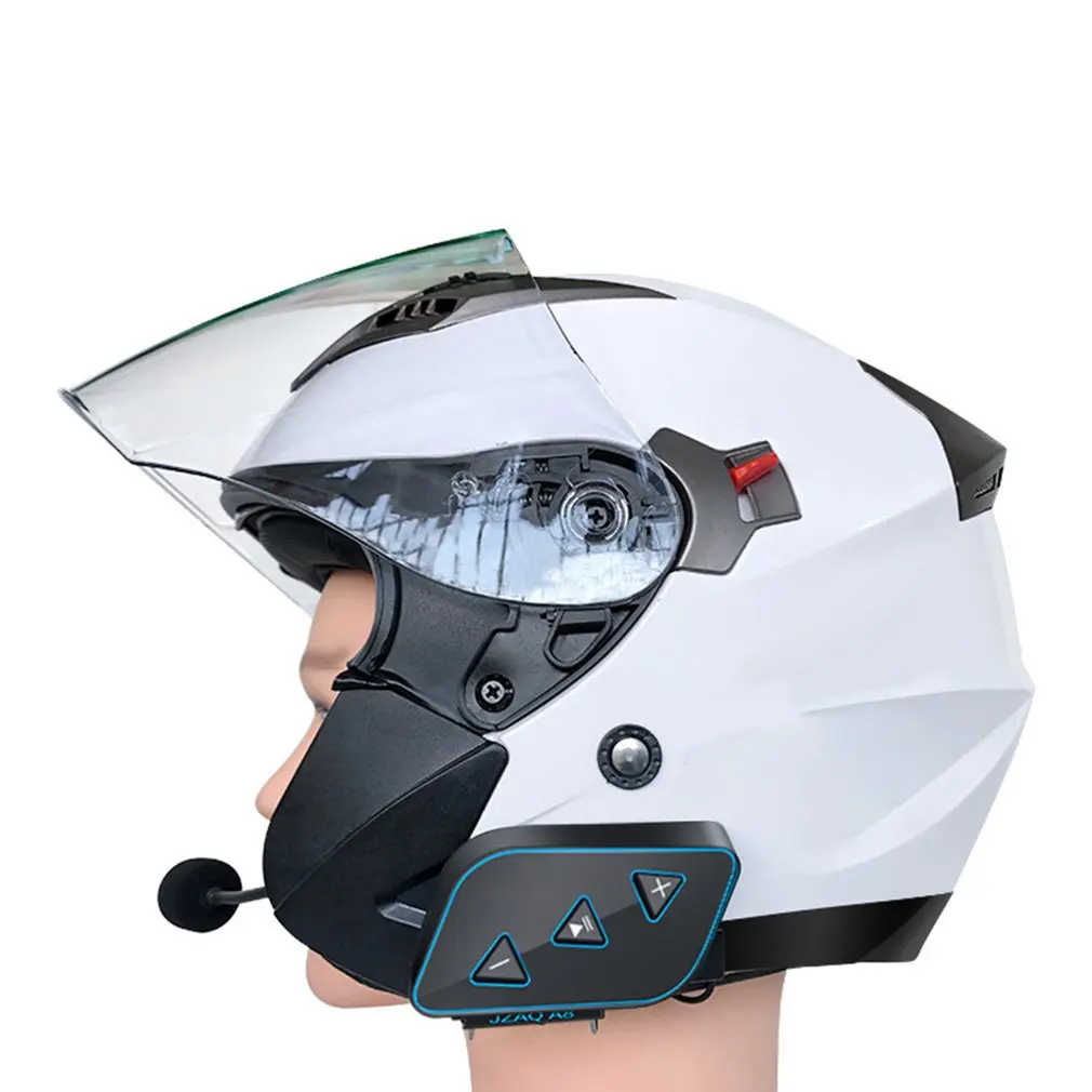 

Motorcycle Helmet Wireless 5.0 Headset Waterproof Handsfree Motorcycle Headset Mic Power Bank High Sound Quality For Riders