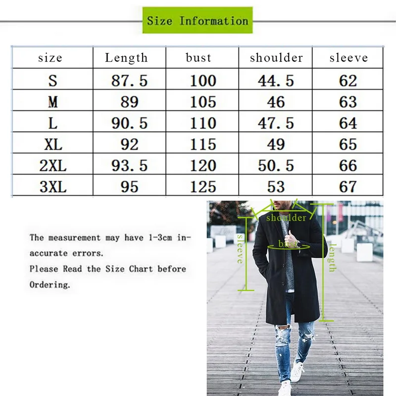 

2020 Spring Men's Coat Wool Jacket High-quality Wool Coat Casual Slim Collar Woolen Coat Men's Long Cotton Collar Trench Coat