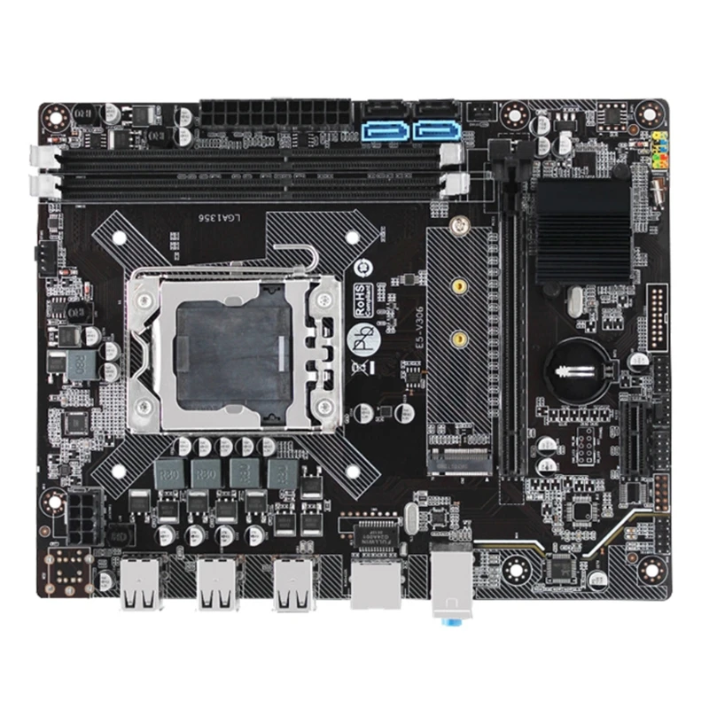 

X79 Motherboard LGA 1356 USB2.0 PCI-E NVME M.2 SSD DDR3x2 Slots Support Reg ECC Memory and Xeon E5 Processor 2420 2430