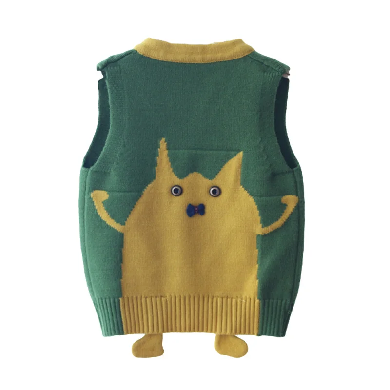 2018 Детские свитера для девочек ручной работы вязаные жилеты маленьких весенне