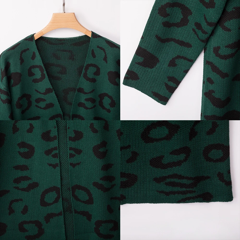 Кардиган с леопардовым принтом Повседневная блузка топы кимоно Модная