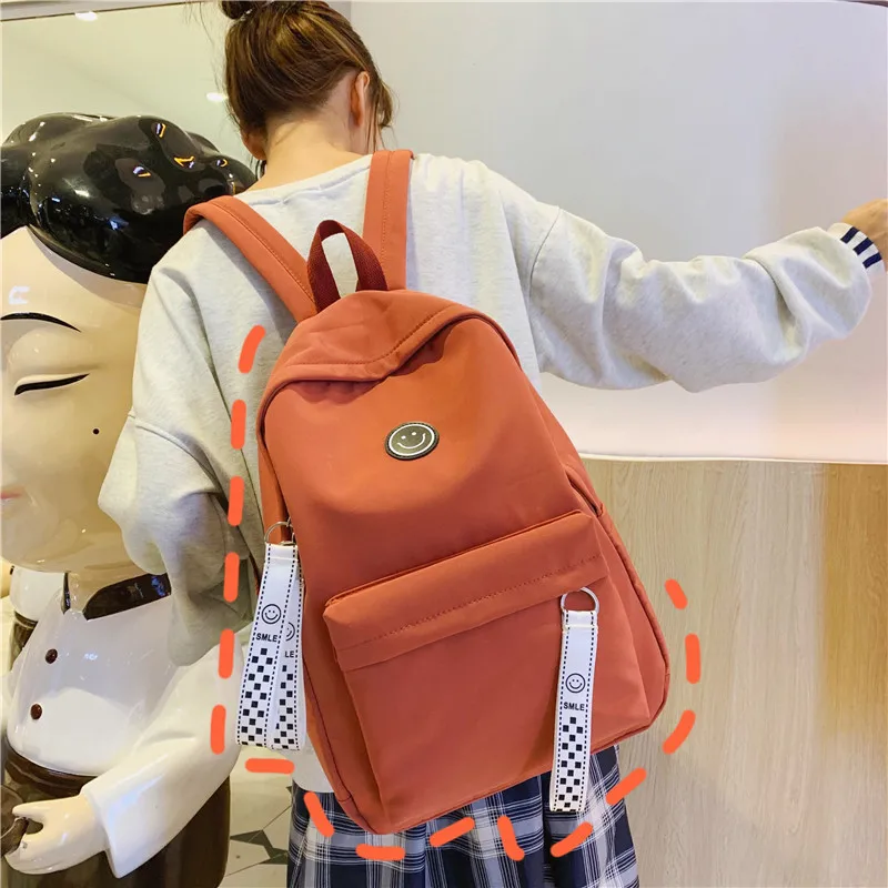 

Factory Direct Sales New Backpack Junior High School Student Makeup Missed Lessons Bag Korean-Style Waterproof Nylon Backpack