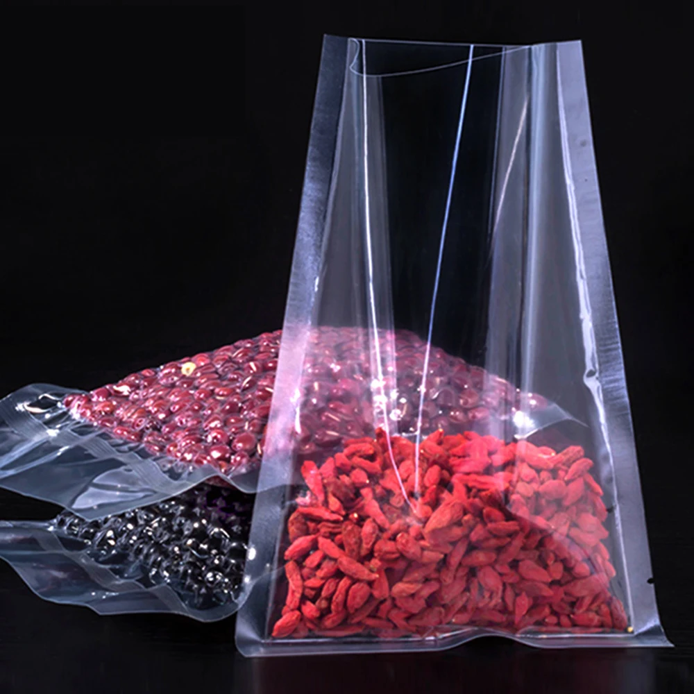 100 шт./лот прозрачный термоуплотнитель пластиковый Вакуумный пакет для пищевых