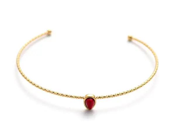 Богемные браслеты из титановой стали золотого цвета в форме капли воды