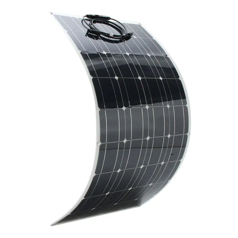 200W 100W Solar Panel 12V Flexible Monocrystalline Cell Off Grid System RV Marine 1PCS OR 2PCS 100w | Электроника