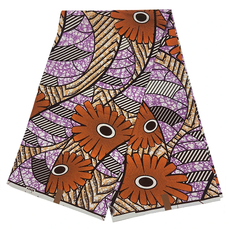 

Fashion Ankara African Real Wax Fabrics Nigerian Batik Print Fabric 100% Cotton Ghana Wax Style Fabrics 6 Yards For Patchwork