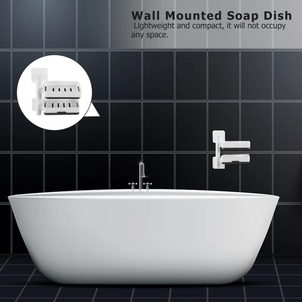 

Bathroom Soap Organizer Bathroom Wall Shelf Multiple Compartments Soap Rack