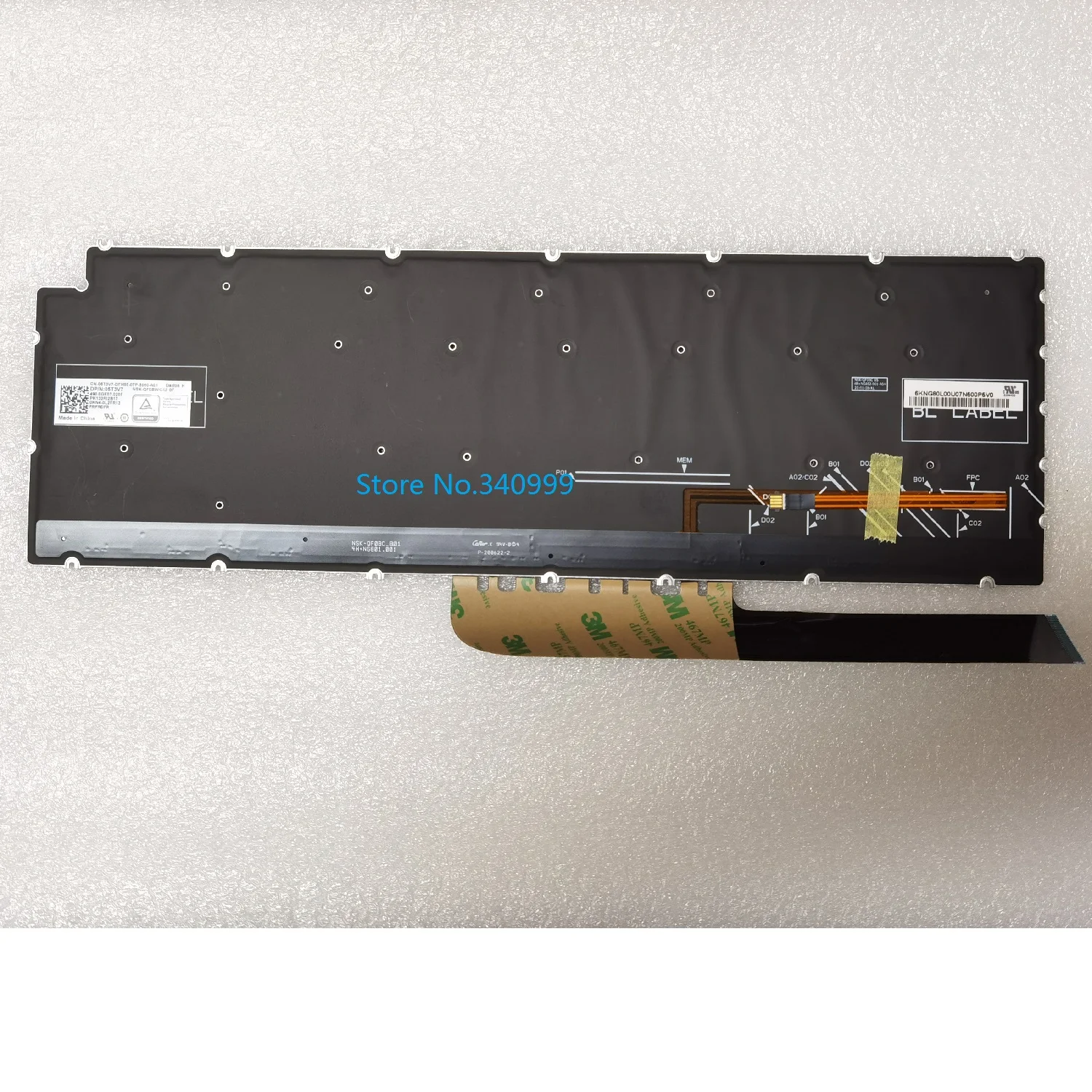 Клавиатура с подсветкой для ноутбука Dell Inspiron 15 5590 5591 5598 5593 5584 7790 7590 5594 - купить по