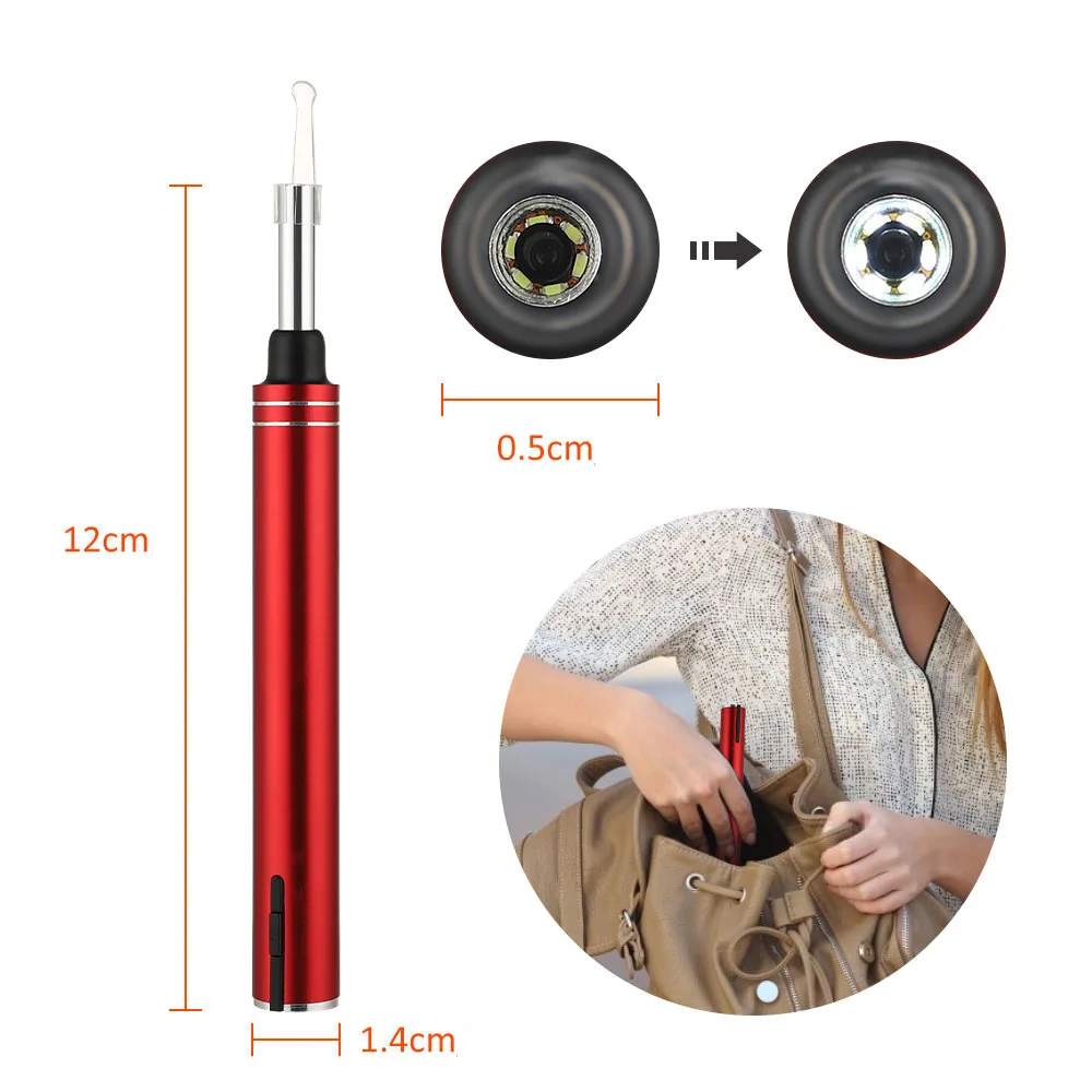 

5.0/5.5mm Wireless WiFi Ear Pick Otoscope Camera Borescope Luminous Ear Wax Cleaning Teeth Oral Inspection Health Care 3.0/5.0MP