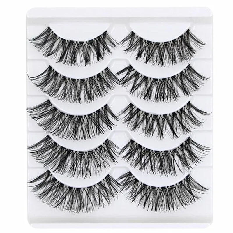 Женский модный изящный макияж ручной работы 5 пар натуральных длинных толстых