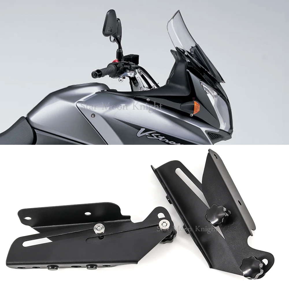 Windscreen screen Adjusters CNC Windshield Bracket Support Holder kits For Suzuki Vstrom DL1000 V-strom DL650 DL 650 1000