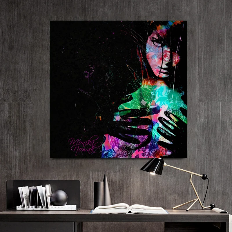 CHENFART Сексуальная крутая женщина фотография масляной живописи абстрактный