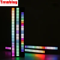 2021 new car sound control light rgb voice activated music rhythm ambient light with 32 led 18 colors car home decoration lamp