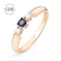 skm luxury designer 14k rose gold rings for women vintage engagement rings designer promise luxury fine jewelry
