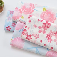 bamboo cotton fabric peach blossom plum for clothing shirt yukata pajamas handmade diy cloth