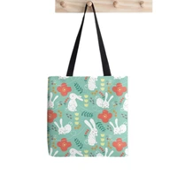 2021 shopper rabbit season tote bag printed tote bag women harajuku shopper handbag girl shoulder shopping bag lady canvas bag