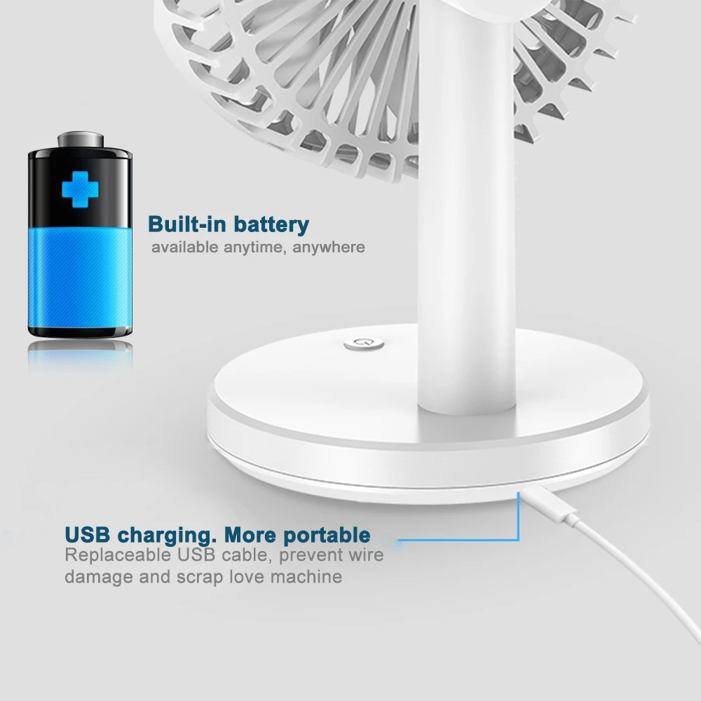 Летний кулер портативный вентилятор ручной USB перезаряжаемый Мини Складной для