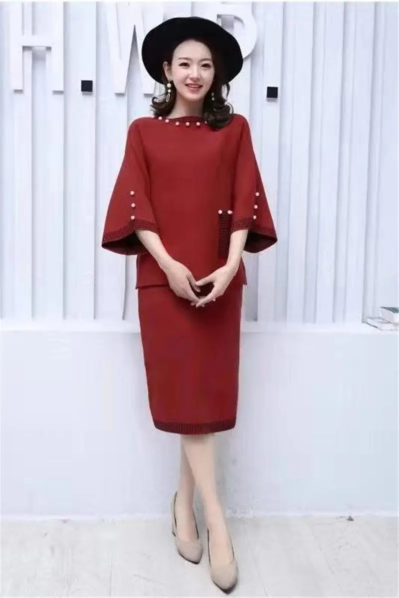 style2red LUO SHA комплект из двух предметов Женский костюм женский пуловер спортивный костюм женский кашемировый костюм женская одежда комплект спортивный костюм - Цвет: style2red