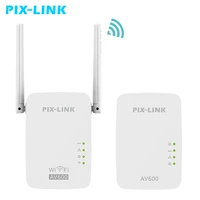 1pair pixlink lv pl01 600mbps wireless wifi router extender kit wi fi repeater av600 powerline edition network adapter