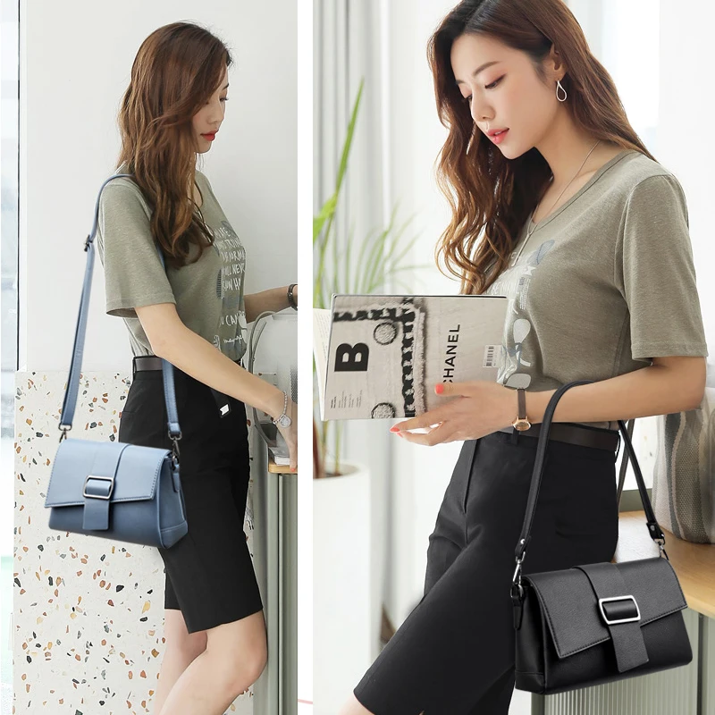 

Fashion Bag Women Handbags PU Leather Shoulder Simple Bolso De Mano Mujer Luxury Small Crossbody Multiple Pockets High Capacity