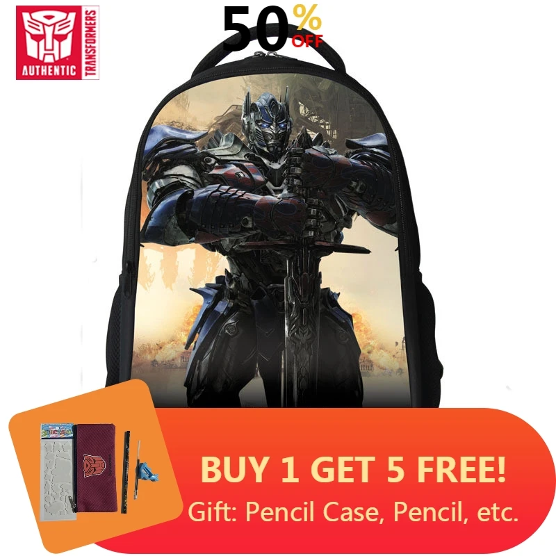 Детский Школьный рюкзак с рисунком трансформеров студенческий для мальчиков