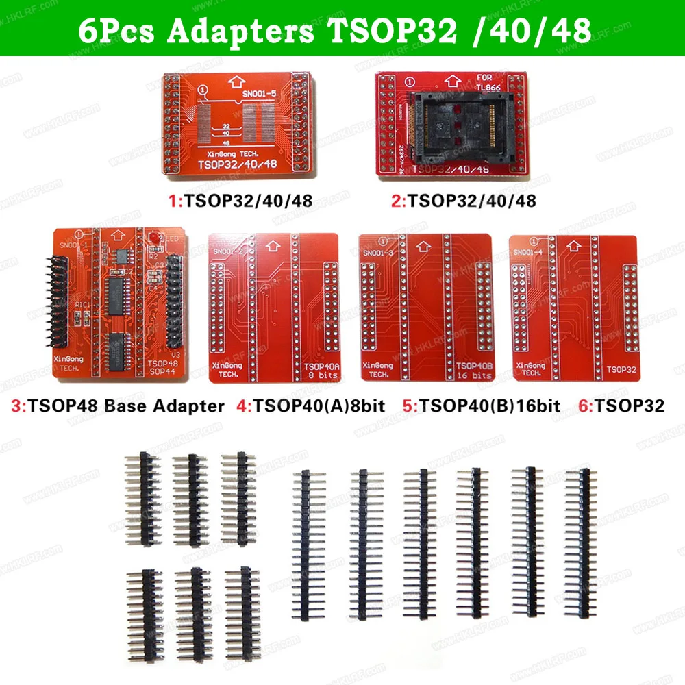 6 шт. программирующий адаптер Minipro TL866 Plus TSOP32 TSOP40 TSOP48 Base TSOP 32 /40/48 | Компьютеры и офис