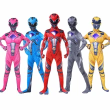 Bazzery Boys Power Mecha Five Beast Costume Kids Child Mystic Force Superhero Red Ranger Party Cosplay Halloween Carnival Suit