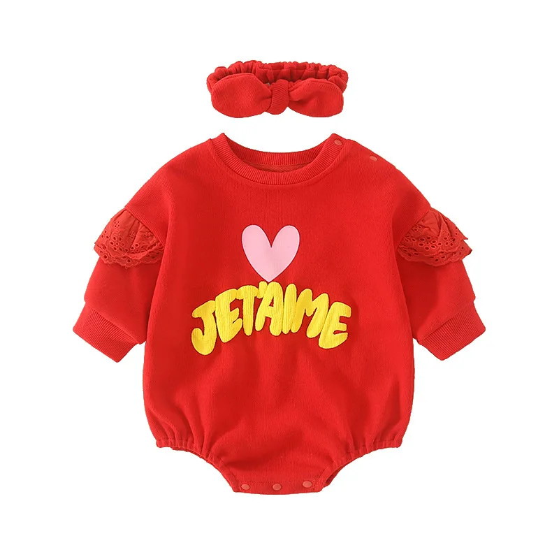 

Yg brand baby clothing spring new product cartoon letter climbing clothes sweet wind triangle bag fart clothes