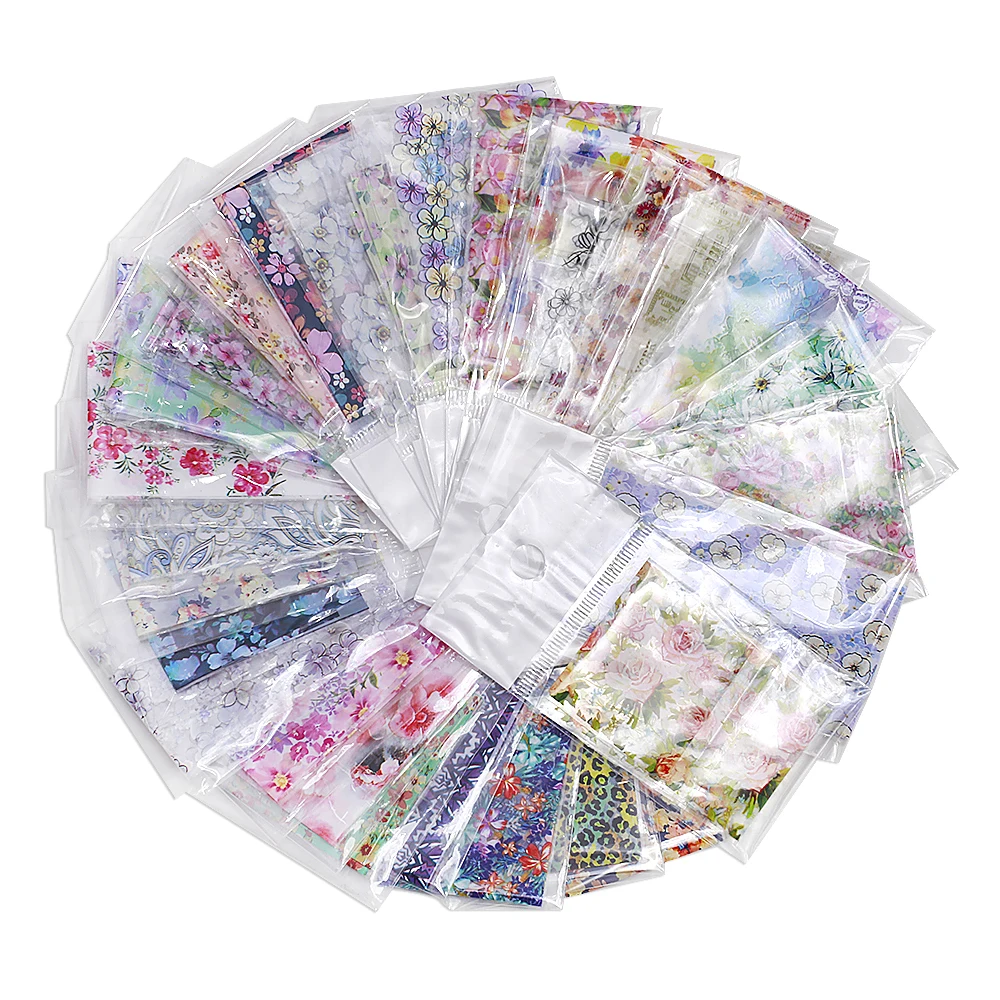 Наклейки из фольги для ногтей набор красочных переводных наклеек наклейки 50 шт./30