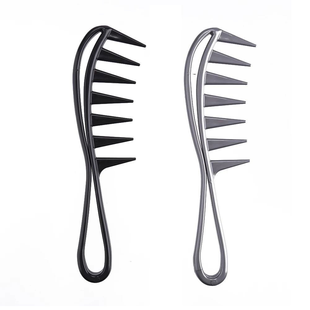 

1 Pcs Wide Tooth Shark Plastic Comb Detangler Curly Hair Salon Hairdressing Comb Massage For Hair Styling Tool for Curl Hair