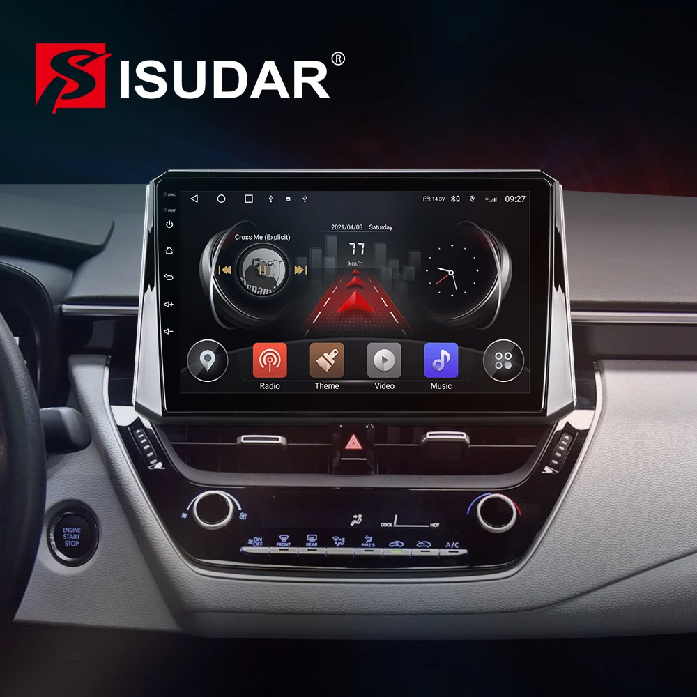 Автомагнитола ISUDAR T72 Android 10 для Toyota Corolla 2018 2019 Автомобильный мультимедийный GPS 8