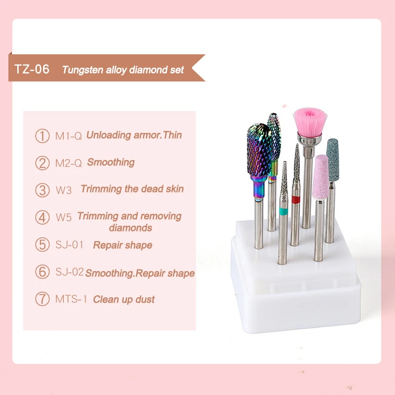 Новая керамическая дрель для маникюра из сплава набор керамических фрез ногтей