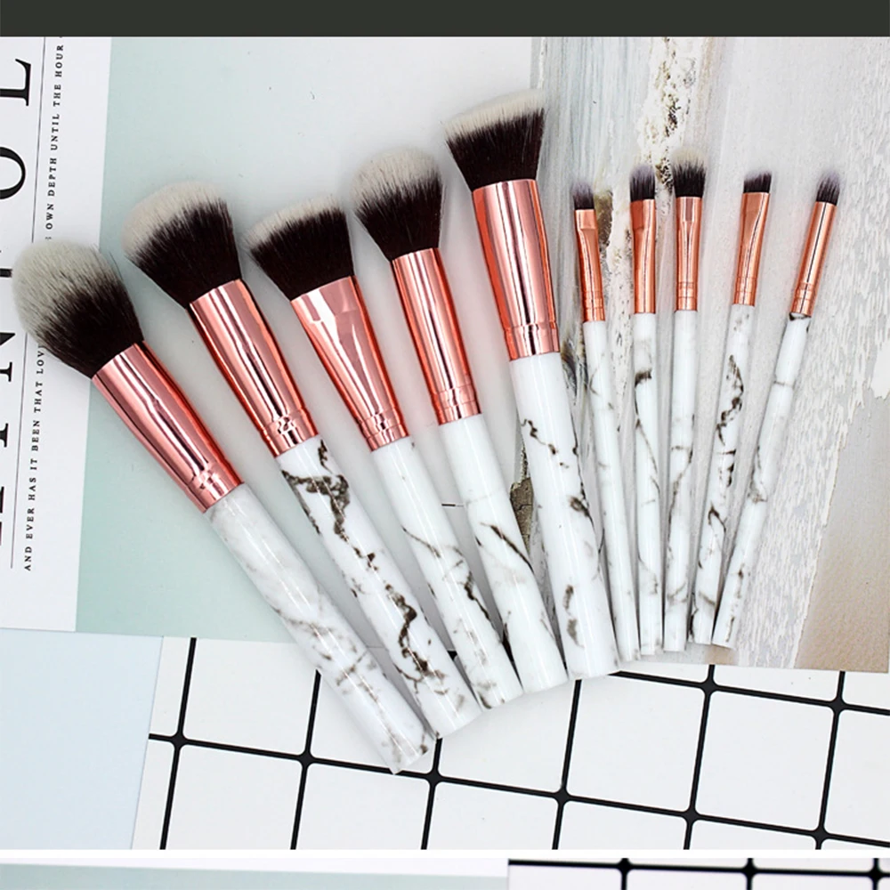 10 мраморных тонких тональных кисточек основы для теней век смешанный макияж