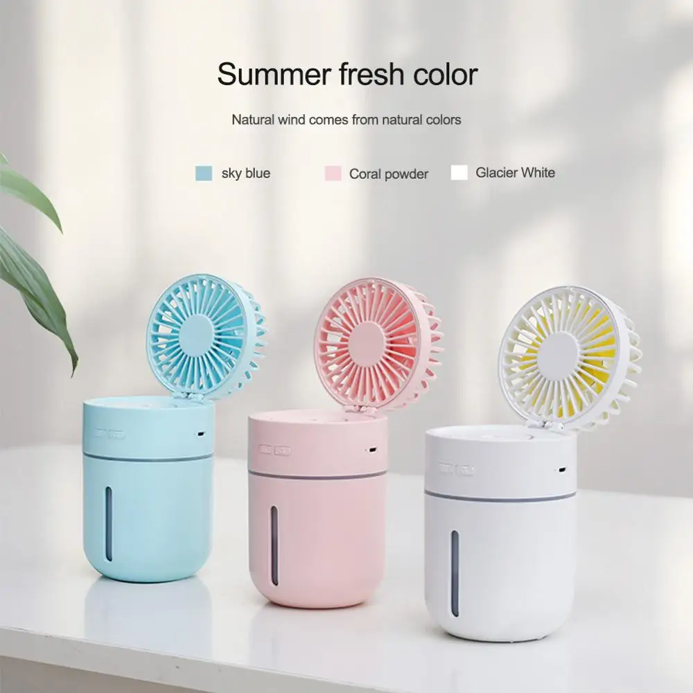 Новый спрей увлажнитель воздуха вентилятор 2 в 1 ручной Портативный мини