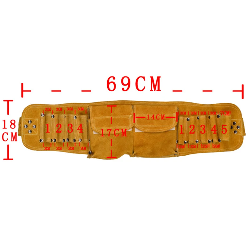 Кожаный Ремонтный комплект сумка карманный инструмент пояс для высотного