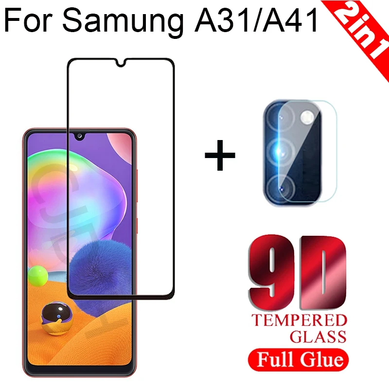 2 в 1 камера + закаленное стекло для Samsung Galaxy A31 A42 защита экрана взрывозащищенное на